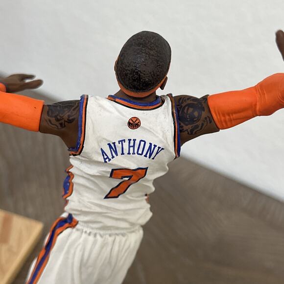 Carmelo Anthony New York Knicks NBA White Jersey, Denver Nuggets Figure Lot - Picture 12 of 16